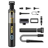 Fanttik Slim V8 APEX Car Vacuum, 4-in-1 Portable Mini Cordless Vacuum with 19000pa Suction Power, Type-C Charge, 2 Suction Modes, Handheld Vacuum for Small Jobs, Car, Office Desk, Keyboards (Black)