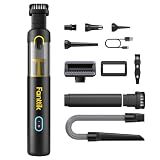 Fanttik Slim V8 APEX Cordless Car Vacuum & Air Duster, 4-in-1 Portable Mini Vacuum with 19000pa Suction Power for Pet Hair, Type-C Charge, One-Touch Empty for Car, Office Desk, Keyboards (Black)