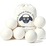 Budieggs Wool Dryer Balls XL 6-Pack, 100% New Zealand Wool Handmade