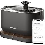 PETLIBRO Cat Water Fountain, App Monitoring Pet Fountains for Cats Indoor with Stainless Steel Tray, 2.5L/84oz Dockstream Automatic Water Dispenser for Drinking, 2.4G Wi-Fi Smart Bowl Inside