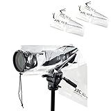 DSLR Camera Rain Cover JJC Rain Coat Sleeve Protector for Canon Nikon Fujifilm Sony Olympus Panasonic Tamron Sigma with a Lens up to 18" PE Material Totally See-Through -4 Pack