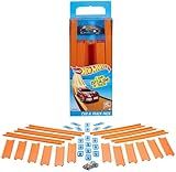 Hot Wheels Toy Car Straight Track Set with 37 Component Building Parts & 1:64 Scale Vehicle (Amazon Exclusive)