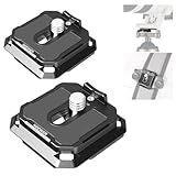NEEWER 38mm Square Quick Release Plate 2 Pack, Anti Off Arca Type QR Camera Mount Plate Compatible with PD Camera Clip Shoulder Strap Tripod Head, 17.6lb/8kg Max Load, QPR-5