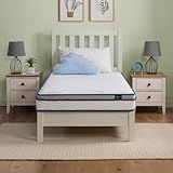 ZINUS 6 Inch Spring Sensation Hybrid Mattress [New Version], Medium Firm Feel, Fiberglass Free, Youth and Guest Bedroom, Mattress in A Box, Twin
