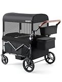 Harppa Remy XL Wagon Stroller for 4 Kids, 280Ibs Capacity with 4 Seater