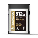 CHIPFANCIER CFexpress 2.0 Type B 512GB Memory Card Up to 1750MB/s Read 1420MB/s Write-Raw 8K Video Recording Compatible with Nikon D5/D6/Z7/Z9 Panasonic Canon EOS DJ for Photographers Gold
