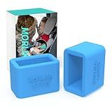 Morlike Silicone Buckle Holder Booster (Blue, 2 Pack)