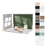 16 x 11.5 in Photo Backdrop Kit, 10 Sheets, 20 Patterns, 4 Shadow Boards