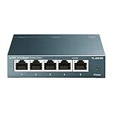TP-Link TL-SG105, 5 Port Gigabit Unmanaged Ethernet Switch, Network Hub, Ethernet Splitter, Plug & Play, Fanless Metal Design, Shielded Ports, Traffic Optimization