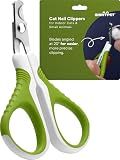 Pet Nail Clippers for Indoor Cats & Small Animals - Precision Angled Blades & Steady Grip - Ideal for Kittens Tiny Dogs Rabbits Birds - Nail Trimmer & Claw Scissors for Home Grooming - eBook + App