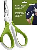 Pet Nail Clippers for Indoor Cats & Small Animals - Precision Angled Blades & Steady Grip - Ideal for Kittens Tiny Dogs Rabbits Birds - Nail Trimmer & Claw Scissors for Home Grooming - eBook + App