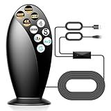 Digital TV Antenna Indoor,【1200+ Miles Super Long Range】【Smart Chip for Local HD Channels】-with Amplifier Signal Booster,Supports 4K 1080p for Smart & Older TVs,18ft Coax Cable