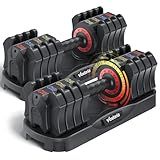 Adjustable Dumbbell Set, 22.5lb 5-in-1 Quick Adjust Dumbbell, Free Weights with Storage Tray for Home Gym, Full Body Workout Equipment for Men & Women