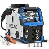 AZZUNO MIG Welder 135Amp 110V, 3 in 1 Gasless Flux Core MIG Welder/Lift TIG/Stick Welding Machine, Wire Feed Welder with Synergic Control