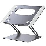 BESIGN LS10 Aluminum Laptop Stand, Ergonomic Adjustable Notebook Stand, Computer Holder Compatible with Air, Pro, Dell, HP, Lenovo More 10-14" Laptops, Space Gray