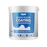 Tapel 3-in-1 Epoxy Floor Coating - Slate Grey 35oz (54ft²), Primer+Paint+Clear Coat | Non-Slip, UV-Resistant Finish for Concrete Garage Floors, Basements & Warehouses – Fast-Drying, Hot Tire Pickup Resistant