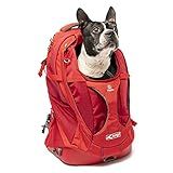 Kurgo G-Train Dog Carrier Backpack - Comfortable Travel Bag for Pets Up to 25 lbs - Waterproof Bottom - Multi-Compartment Pack - Dog Hiking Gear - Rugged Adventure Backpack - Red