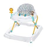 Smart Steps Trend Activity Walker with Removeable Toy Bar, Multi-Directional Front Wheels, Tray, Adjustable Height and Flat Fold Frame for Storage, Ages 6 Months +, Zoo-ometry White