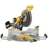 DEWALT Miter Saw, 12-inch Double Bevel Sliding Compound Miter Saw with XPS LED Shadow Light System, Includes Blade Wrench, Material Clamp and Dust Bag (DWS780)