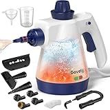 Steam Cleaner, Pressurized Handheld Steam Cleaner for Home with 12pcs Accessories & Safety Lock, Multi-Surface & Powerful Home Use Steamer for Cleaning, Car, Bathroom, Shower, Window, Grime, Grease