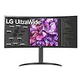 LG UltraWide QHD 34-Inch Curved Computer Monitor 34WQ73A-B, IPS with HDR 10 Compatibility, Built-In-KVM, and USB Type-C, Black