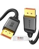 Silkland 80Gbps DisplayPort Cable 2.1 6.6FT/2M [VESA Certified], [8K@240Hz, 4K@540Hz 360Hz 240Hz] DP 2.1 Cable 16K, DP80 HDR DSC Display Port Cord Compatible FreeSync Gaming Monitor 5090 7900XTX,S1334