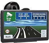 7 Inch GPS Navigaton for Car Truck RV, 2025 Latest Map GPS for Car with Free Lifetime Updates, Voice Guidance, Speed Alerts, Custom Routing, HD Touchscreen (Black)