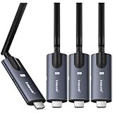 Lemorele Wireless HDMI Transmitter and Receiver, Aluminum Alloy Deep Gray, 5Ghz up to 656ft, 1080P 60Hz, Plug and Play with TuTuPlay App Monitor, for Security, Streaming, Home Theater, PC/TV. 1TX+3RX