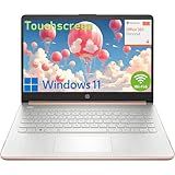 HP 14" Touchscreen Laptop Computer for Student Study Home, 1-Year Office 365, Intel Processor, 16GB RAM, 256GB PCIe SSD, WiFi 6, Bluetooth 5.4, Type-C, HDMI, Pale Rose Gold, Windows 11 S