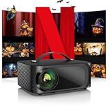 [1500 ANSI/Auto Focus/Built-in APPs] Outdoor-Projector-4K with Wifi6 and Bluetooth, Smart TV OS & DoIby, Portable Projector with Netflix/YouTube/PrimeVideo, ONOAYO 1080P Proyector with 300 ''Display