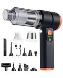 Portable Cordless Car Vacuum, 4-in-1 Handheld Cordless Vacuum with 30,000Pa Suction, 130,000 RPM, 6,800mAh Battery, 10 Nozzles, Rubber Paint Material for Car, Home,Birthday Gifts for Men Dad Husband