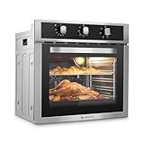 Wall Ovens 24 inch Electric, AMZCHEF 24 inch Wall Oven, 2200w Single Wall Oven with 6 Cooking Modes, 2.5 Cu.Ft. Electric Wall Oven, Convection Oven with Mechanical Knobs Control, Stainless Steel