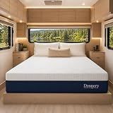 Dyonery RV Mattress Short Queen 10 Inch Gel Memory Foam Medium Support