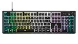 Corsair K55 CORE RGB Membrane Wired Gaming Keyboard – QWERTY US Layout – Quiet, Responsive Switches – Spill Resistance – Ten-Zone RGB – Media Keys – iCUE Compatible – PC, Mac – Black