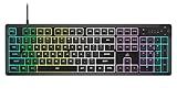 Corsair K55 CORE RGB Membrane Wired Gaming Keyboard – Quiet, Responsive Switches – Spill Resistance – Ten-Zone RGB – Media Keys – iCUE Compatible – QWERTY NA – PC, Mac – Black