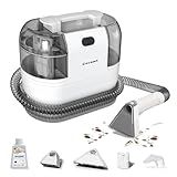 COCEAN Multi-Purpose Portable Carpet and Upholstery Cleaner, Carpet Cleaner Machine Powerful Suction Spot Cleaning, Deep Stain Cleaning for Carpet, Car Seats, Pets, Couches, with BrushHead (White)