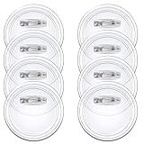 Bignc 20 Set Clear Pins for Crafts, Plastic Button Making Kit, Blank Pins Bulk, Make Your Own Buttons Badge Maker DIY Crafts, Photo Buttons (2.36 Inch)
