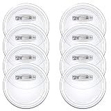 Bignc 20 Set Clear Pins for Crafts, Plastic Button Making Kit, Blank Pins Bulk, Make Your Own Buttons Badge Maker DIY Crafts, Photo Buttons (2.36 Inch)