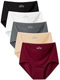 Vevmon Cotton Underwear for Women High Waisted Ladies Panties 5 Pack