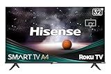Hisense 32-Inch Class A4 Series HD 720p Smart Roku TV with Alexa Compatibility (32A4HNR) - Dolby Audio, Slim Bezel Design, Google Assistant