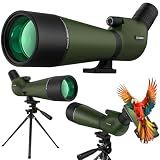 LULOLO 30-90x92 UHD High-Power Spotting Scope with Phone Adapter, Tripod