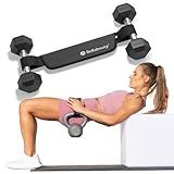 Bellabooty Premium Hip Thrust Belt - Adjustable Exercise Belt for Glutes & Squats, Hip Thrust Pad for Comfort, Versatile Gym Equipment for Home - Weightlifting Belt Support for Women - Gray