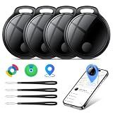 Air Tracker Tags Bluetooth Item Finder-4 Pack，Compatible with Android(Find Hub) & iOS(Find My), Replaceable Battery, IP67 Waterproof, Suitable for Luggage, Bags, Wallets, Backpacks, Keys Tracking Tag