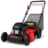 PowerSmart 21" Gas Self-Propelled Lawn Mower for Hills & Medium Yards | 170cc OHV | 3-in-1 Mulching/Bagging/Discharge | 6-Position Height | Alloy Steel Deck | Easy Start | Rear-Wheel Drive
