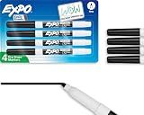 EXPO Low Odor Dry Erase Markers, Fine Tip, Black, 4 Count - Home Organization, Study Supplies