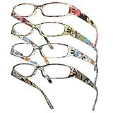 Gaoye 4-Pack Readers for Women, Blue Light Blocking Reading Glasses, Fashion Ladies Reading Glasses, Cheater eye glasses