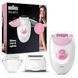 Braun Silk-épil 3 3-270, Epilator for Women for Long-Lasting Hair Removal, 20 Tweezer System, Smartlight Technology, Massage Rollers, Shaver and Trimmer Head Included