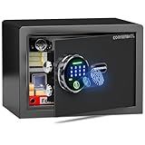 KornerBatl Smart Biometric Safe with Fingerprint Lock (9.84"D x 13.78"W x 9.84"H), Small Safe Box with Silent Mode & Backlit Keypad & LED Light, Valentines Day Gifts for Men Women