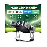 【Officially-Licensed APP & Native 1080P】Thinnest 1.81" Smart Mini Projector Lens with WiFi and Bluetooth, Auto Focus & Keystone Portable Outdoor Projector, VOPLLS 4K Home Movie Projector Lens