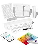 Labeer Portable Wireless Thermal Heat Small Printer 8.5 x 11 Inch Letter A4 Support, Inkless Simple Tiny Mobile Bluetooth Printer for Phone Laptop Travel Home Office